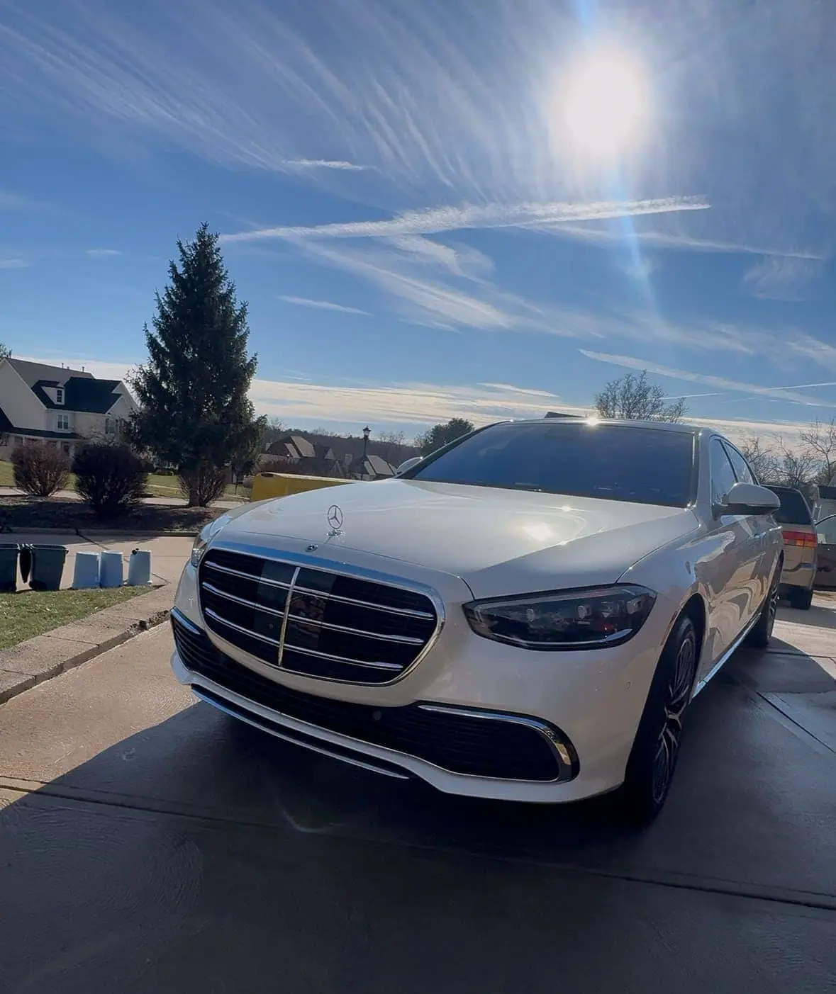 Vehicle prepared for professional ceramic coating consultation